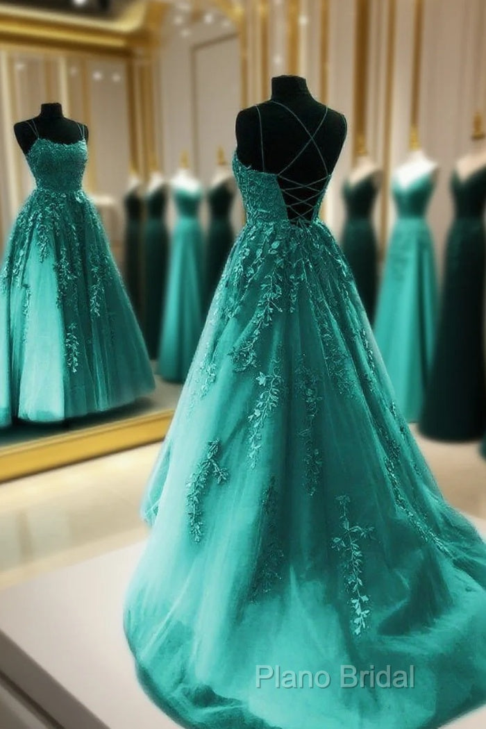 Elegant Tulle And Lace Formal Prom Dresses With Appliques Main image