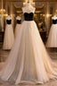 Elegant Tulle Long A-Line Formal Prom Dresses, Beautiful Formal Party Dresses