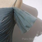 Elegant Tulle Long A Line Formal Prom Dresses, Formal Dresses