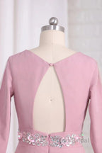 Elegant V-Neck Satin Backless Set With Beaded Bride Mother Of The Bride