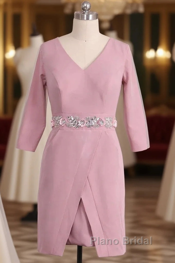 Elegant V-Neck Satin Backless Set With Beaded Bride Mother Of The Bride Main image