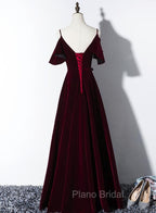 Elegant Velvet Long Bridesmaid Dresses , Charming Party Gowns