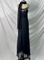 Elegant Vintage Black Mermaid Thin Strap Embroidered Chiffon Long Formal Prom Dresses
