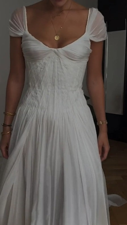 Elegant White A-Line Bride Gowns Enchanted Chiffon Luxury Wedding Dress Secondary image