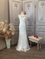 Elegant White Mermaid Sleeveless Beaded Chiffon Long Formal Prom Dresses