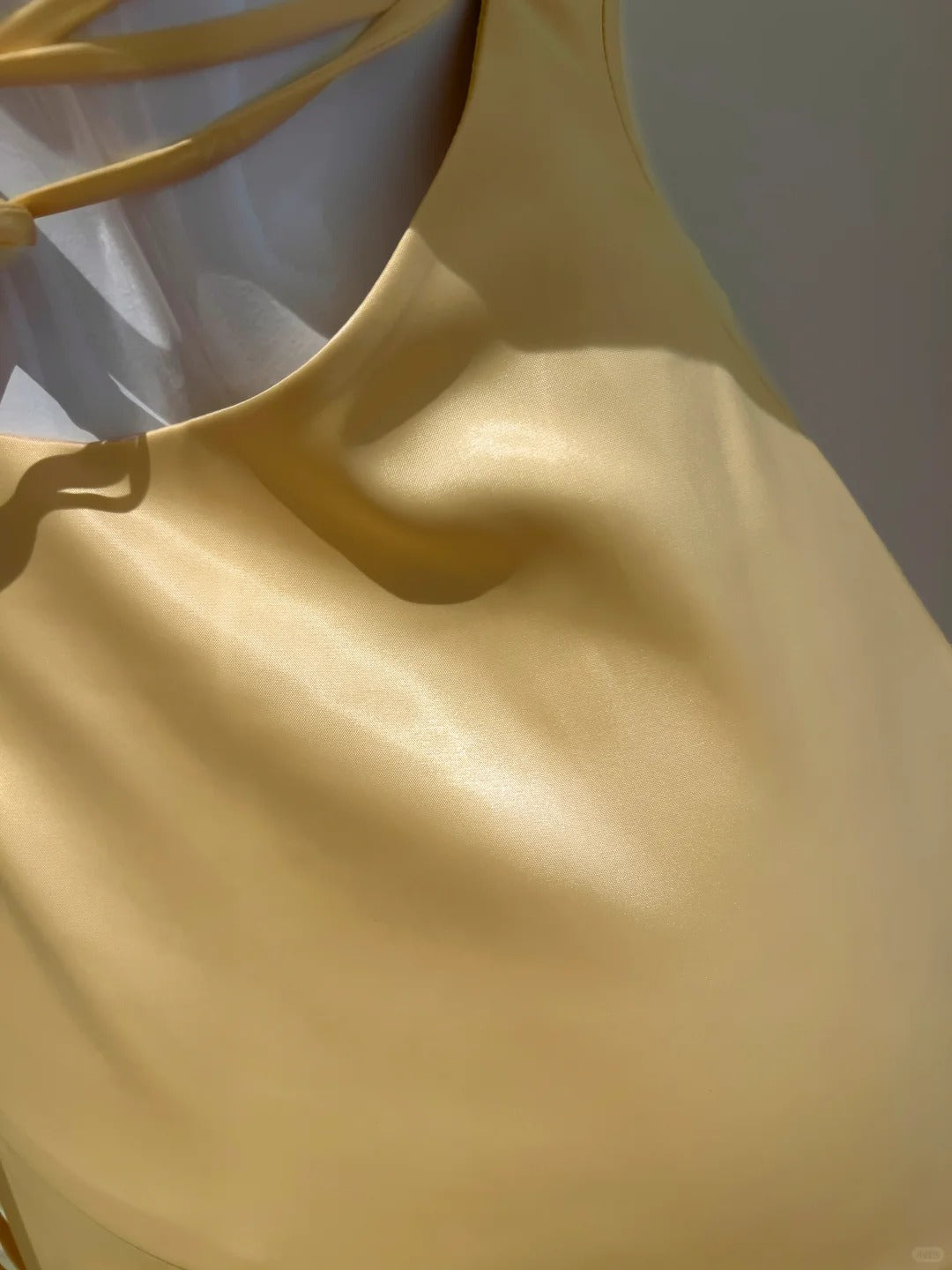 Elegant Yellow Irregular Halter Neck Satin Short Front Long Back Formal Prom Dresses