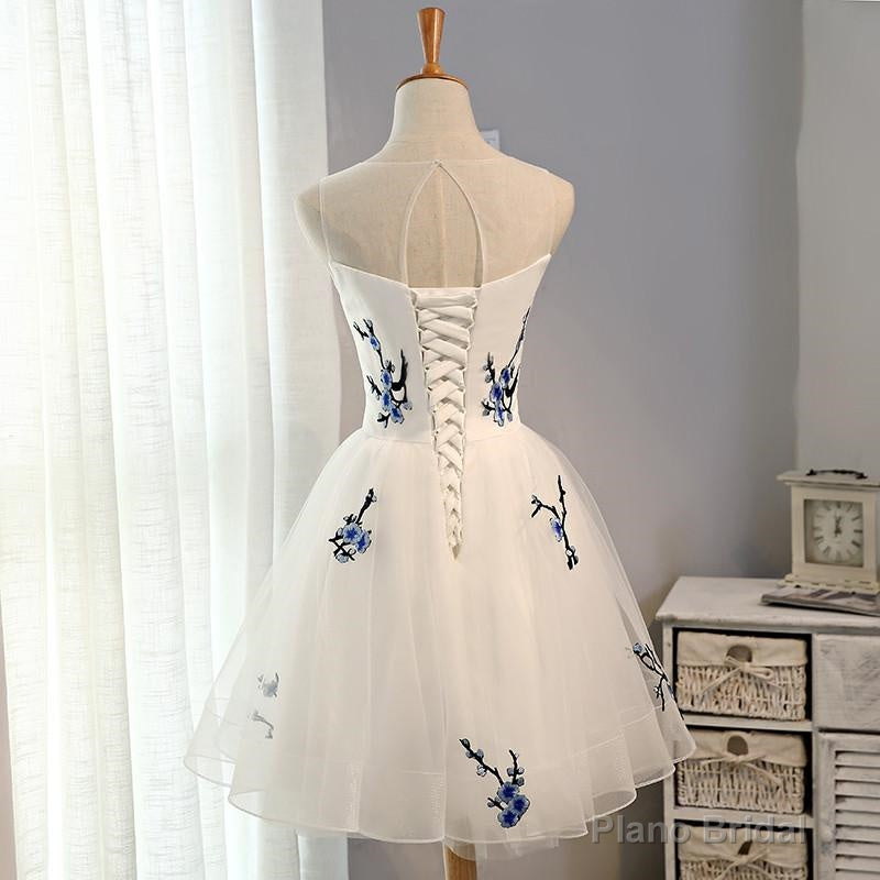 Embroidery Flowers Cheap Short Homecoming Dress Prom Dresses,Formal Dress Secondary image