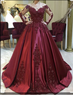 Emerald Green Long Sleeve Quinceanera Dresses Ball Gown Plus Size 15 Junior Formal Prom Dresses