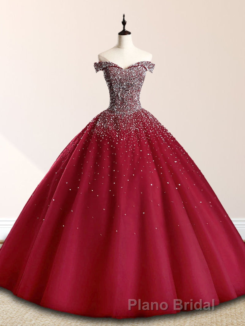 Emerald Green Sequin Formal Prom Dresses Beaded Quinceanera Dresses