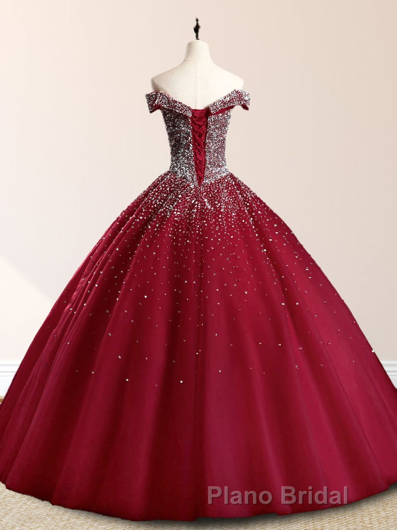 Emerald Green Sequin Formal Prom Dresses Beaded Quinceanera Dresses