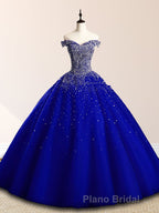 Emerald Green Sequin Formal Prom Dresses Beaded Quinceanera Dresses