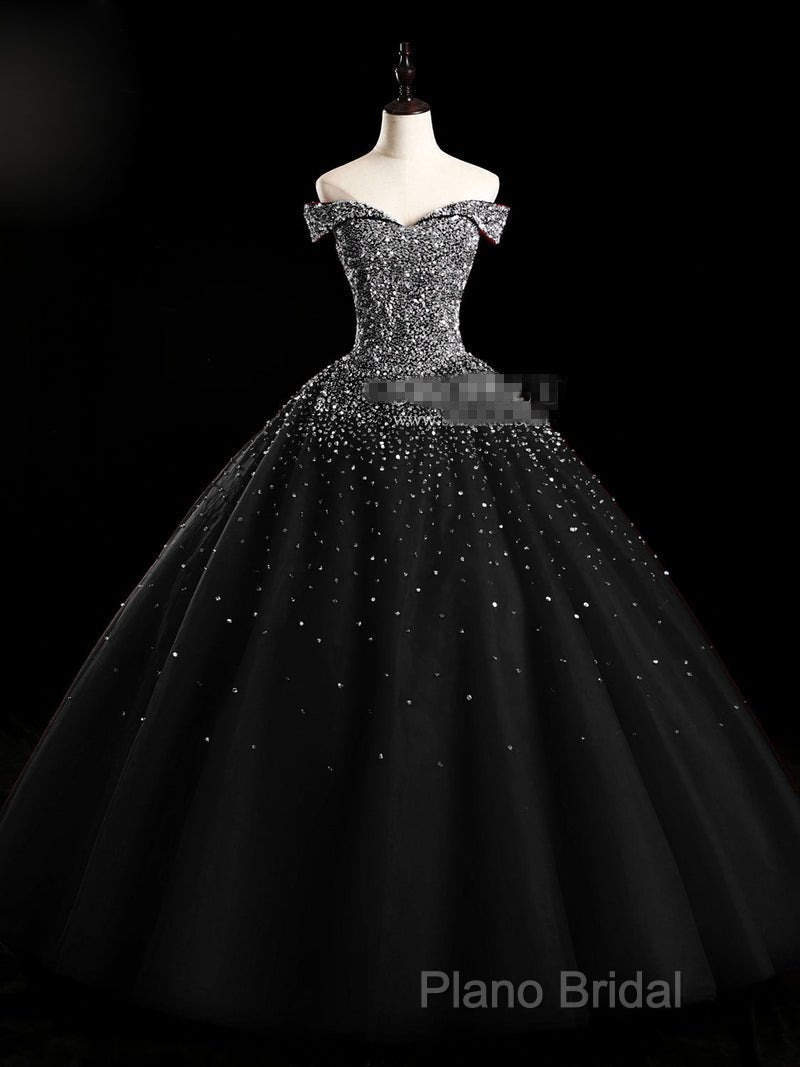 Emerald Green Sequin Formal Prom Dresses Beaded Quinceanera Dresses, Sweet 16 Dresses