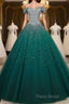 Emerald Green Sequin Formal Prom Dresses Beaded Quinceanera Dresses, Sweet 16 Dresses