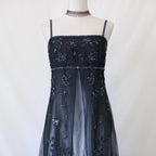 ¥ââ€?Empire Dresses Vintage Silver And Black Glitter Ombre Beaded High-Waisted Long Tulle Formal Prom Dresses Formal Evening Dresses Party Dresses