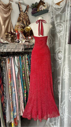 Sweet Black Halter A-Line Chiffon&Tulle Open Back Formal Prom Dresses Birthday Dresses