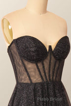 Green Corset A-line Tea Length Dresses