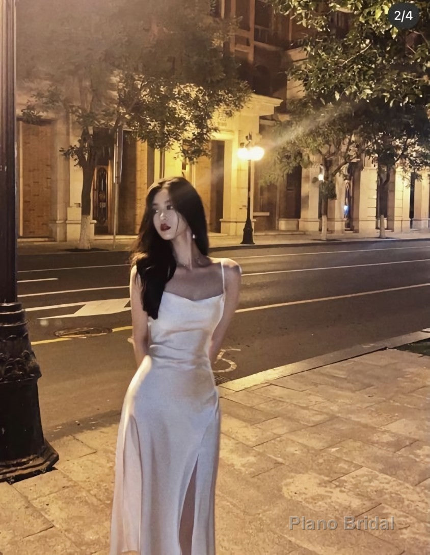 evening dresses long spaghetti strap sexy cheap prom dresses for women Main image