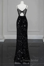 Evening Gown Sexy Dresses Formal Floor Length Sleeveless Strap Sequined With Bow(S) Crystals