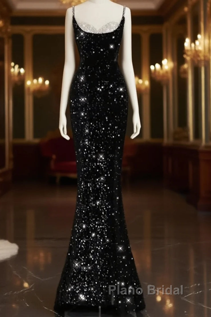 Evening Gown Sexy Dresses Formal Floor Length Sleeveless Strap Sequined With Bow(S) Crystals Main image