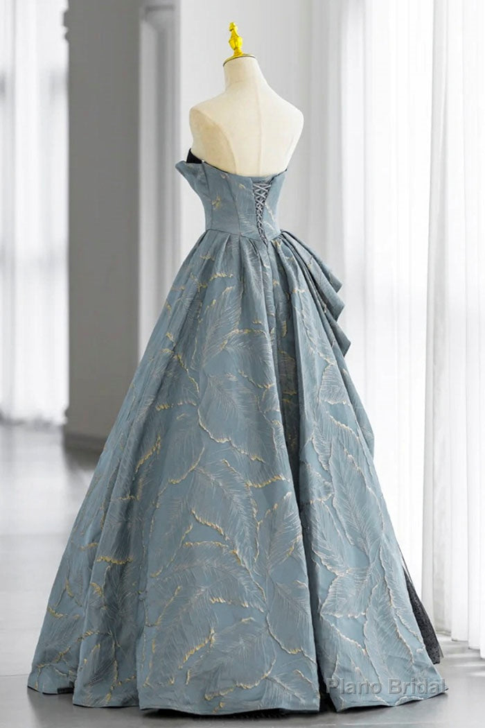 Unique Strapless Floor Length New Arrival Prom Gown, Puffy Evening Dress Secondary image