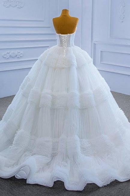 Fabulous Modern Long White Wedding Gowns Sleeveless Secondary image