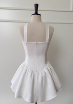 Fairytale White Strapless Short Formal Prom Dresses For Party&Birthday Elegant Formal Evening Dresses