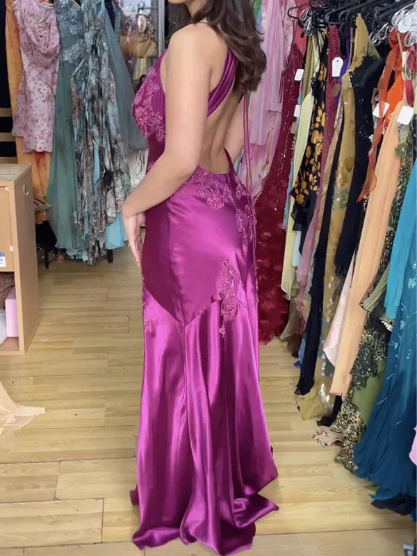 Fancy Mermaid Spaghetti Straps Green Backless Long Formal Prom Dresses Formal Evening Dresses Formal Dresses