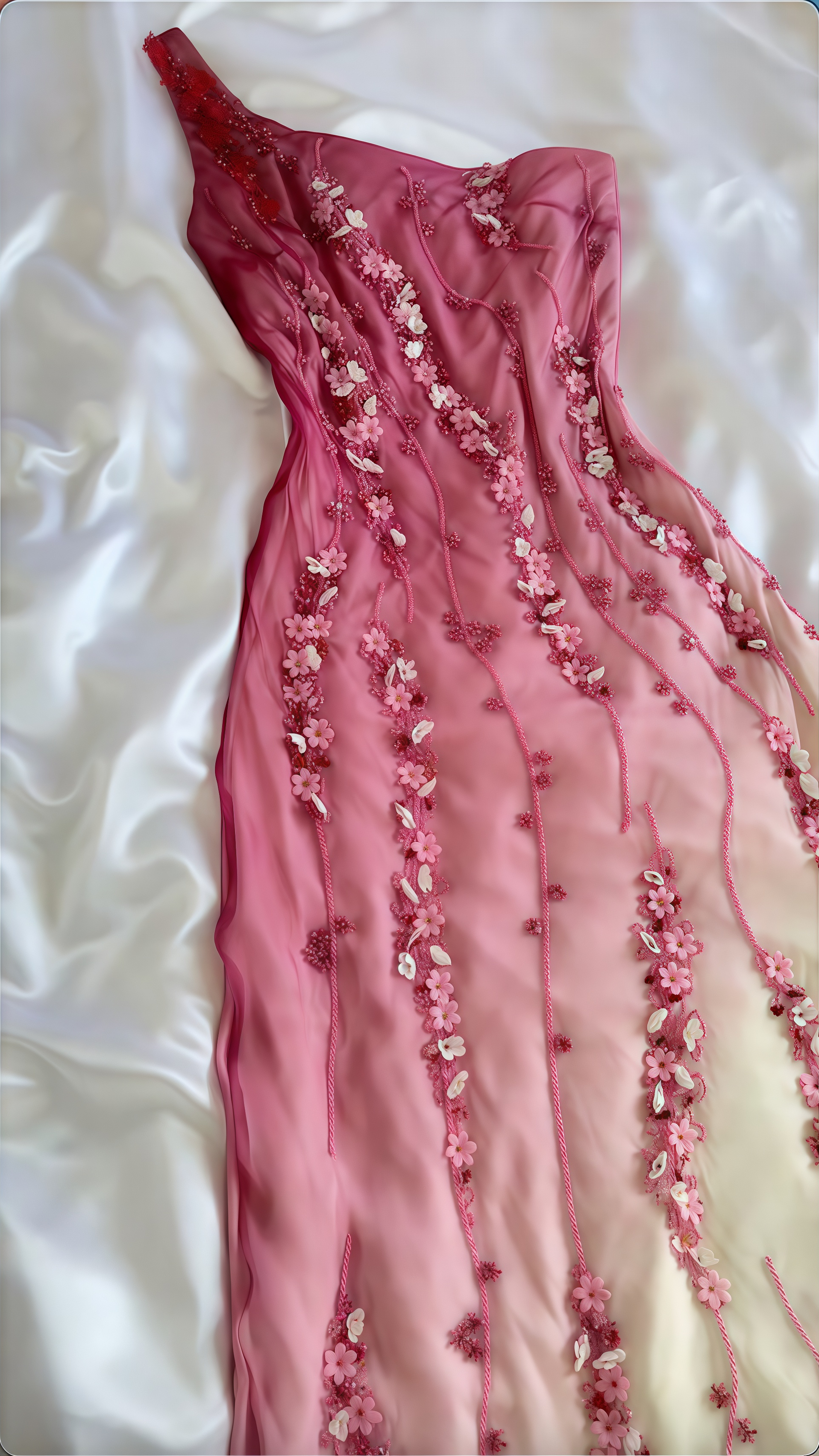 Fantasy Bodycon 3D Floral Chiffon Party Dresses