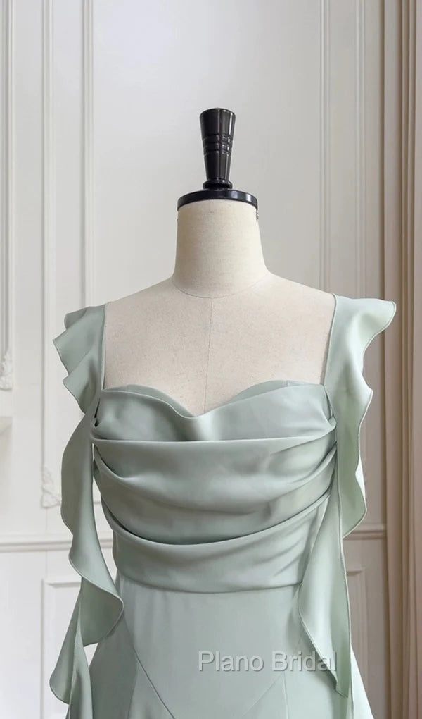 Fashion Green A Line Homecoming Dresses Satin Mini Formal Prom Dresses Secondary image