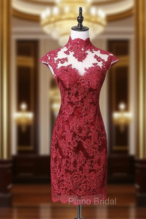 Fashion High Neck Cap Sleeves Mother Of the Dresses For Wedding Party Main image