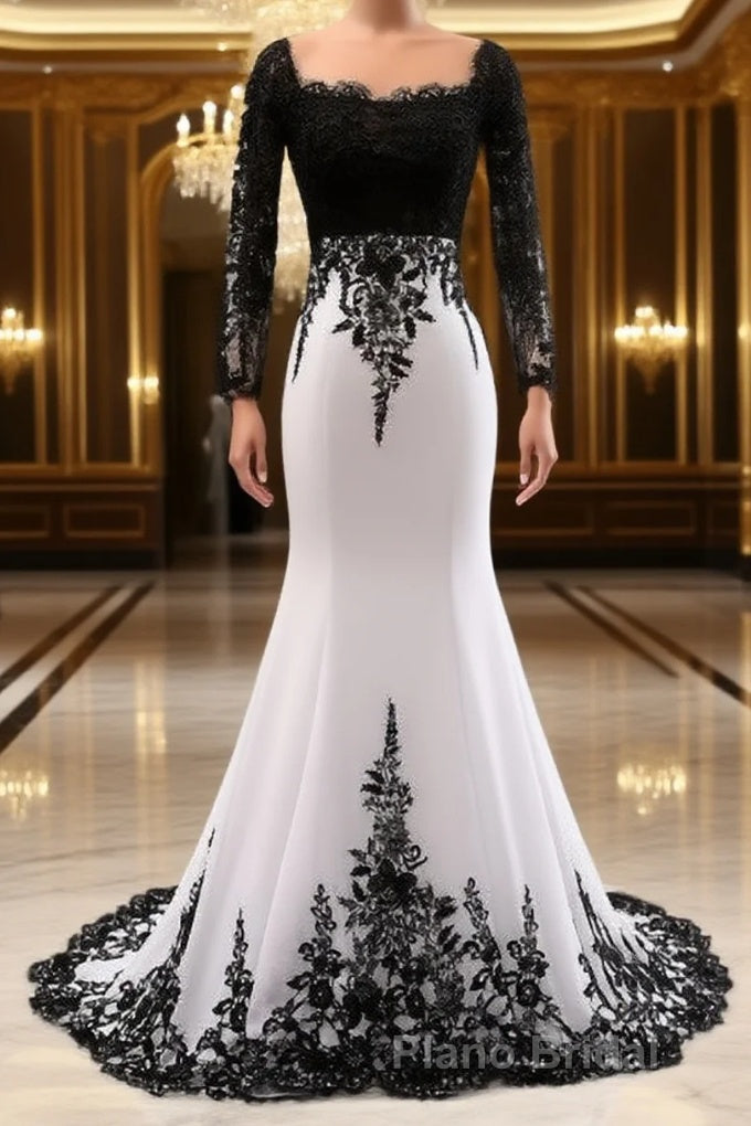 Fashion Long Sleeve Lace Chiffon Trumpet / Mermaid Mother of the Bride Dresses Main image