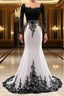Fashion Long Sleeve Lace Chiffon Trumpet / Mermaid Mother of the Bride Dresses