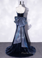 Formal Prom Dresses,spaghetti Strap Formal Prom Dresses, Blue Evening Dresses Velvet Party Dresses