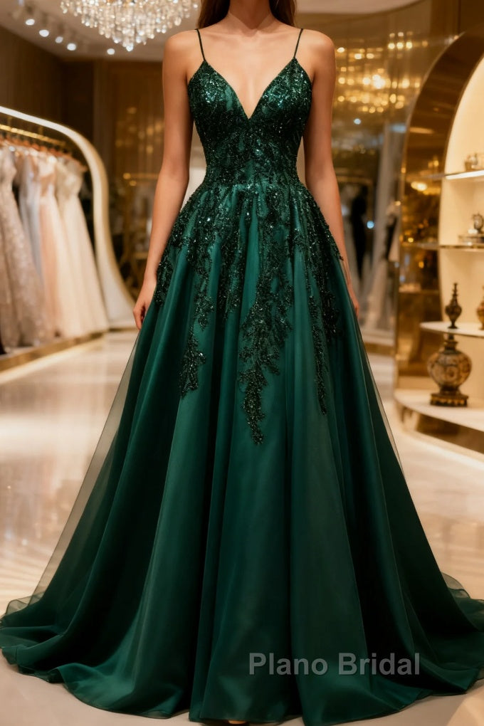Green Mother of Bride/ Groom Dresses Simple Lace Appliques Evening Formal Gowns Formal Prom Dresses Main image