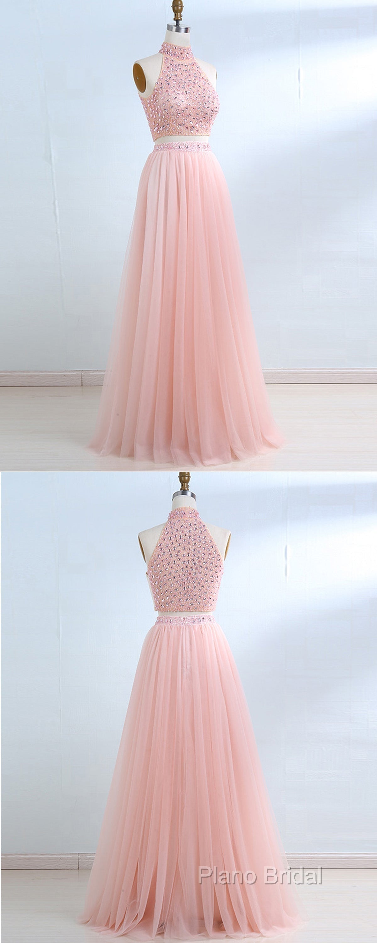 Floor-Length Tulle Sleeveless Formal Prom Dresses Secondary image