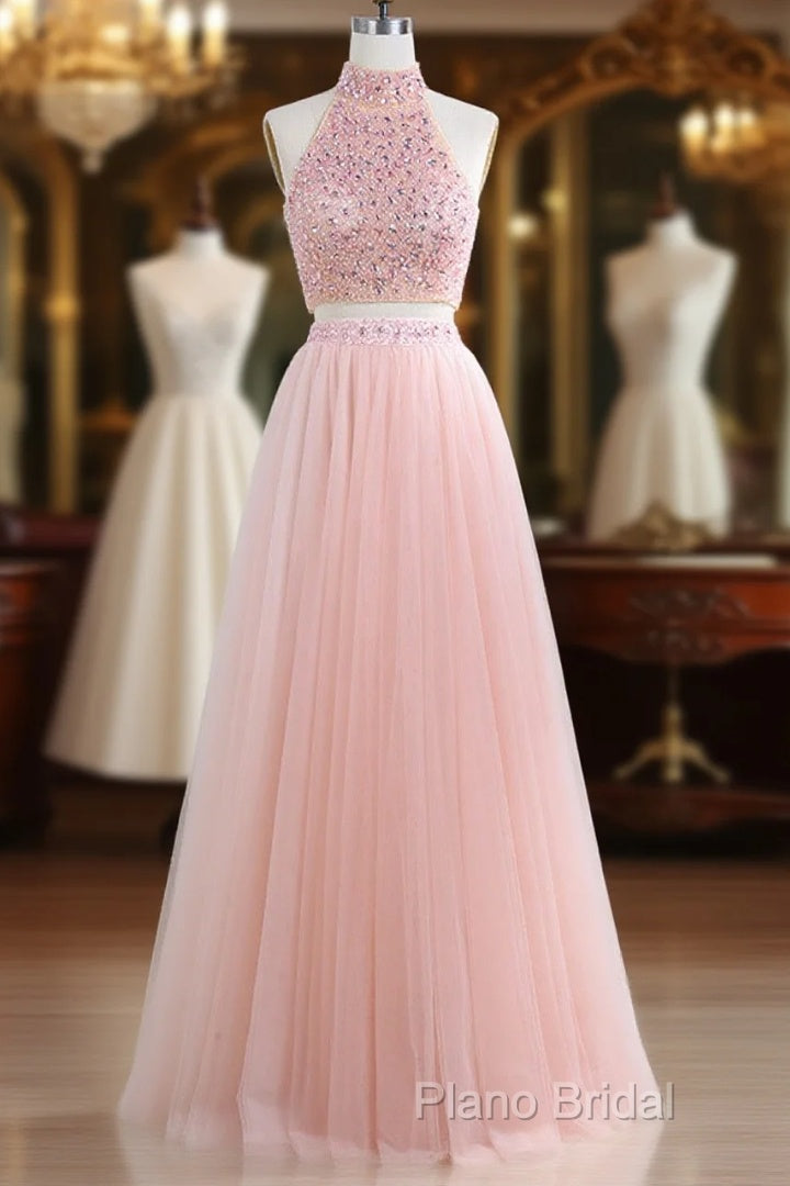 Floor-Length Tulle Sleeveless Formal Prom Dresses Main image