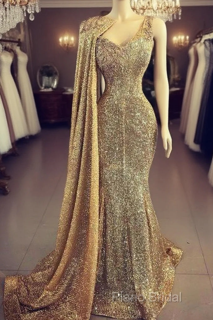 Formal Gown,Formal Prom Dresses Sparking Mermaid V Neck Sexy Formal Prom Dresses Main image