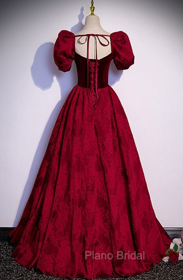 Formal Long Ballgown Formal Prom Dresses with Floral Pattern