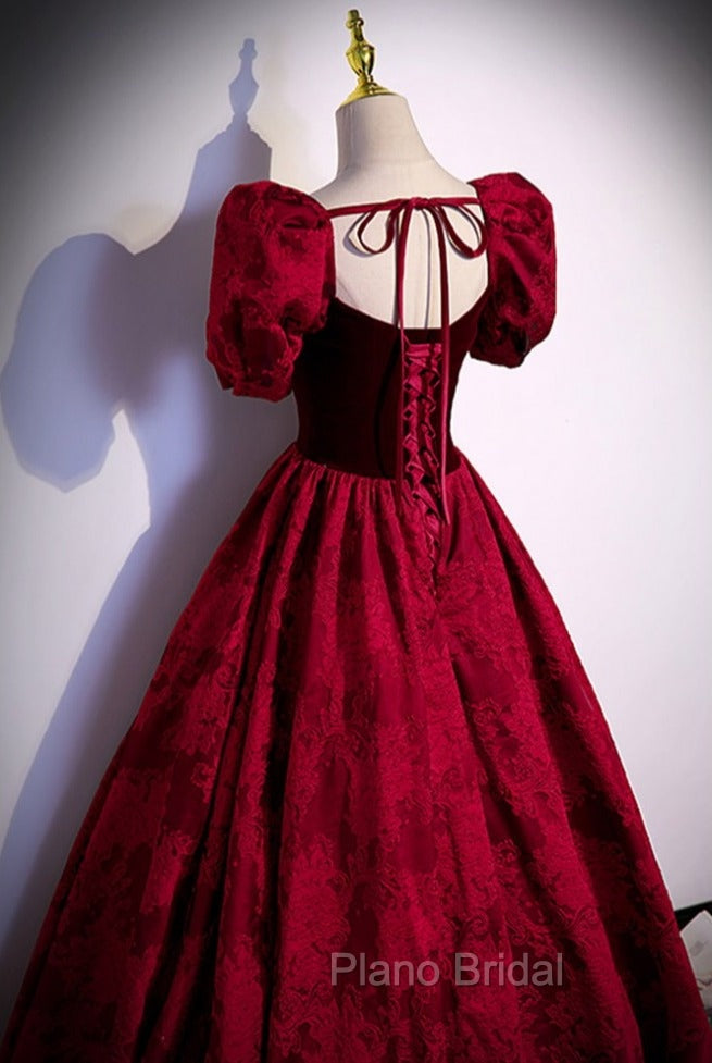 Formal Long Ballgown Formal Prom Dresses with Floral Pattern