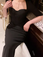French Slim Fit Five-Quarter Sleeve Hip Dresses