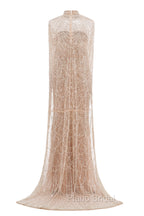 Fuchsia Beading Formal Prom Dresses Sweep Train High Neck Zipper Sleeveless Evening Dresses