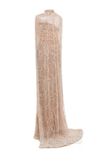 Fuchsia Beading Formal Prom Dresses Sweep Train High Neck Zipper Sleeveless Evening Dresses