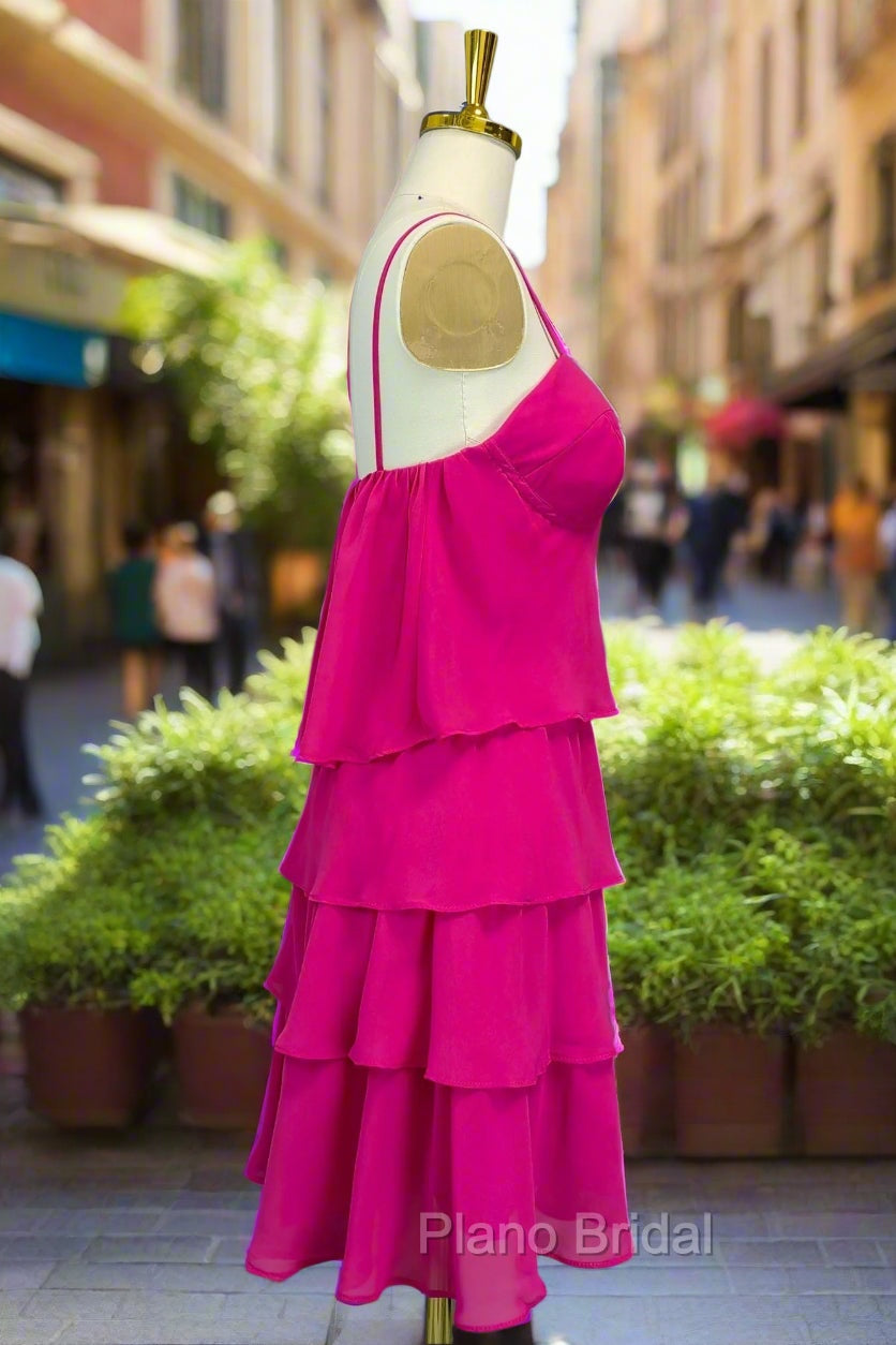 Fuchsia Homecoming Dresses Sweetheart A-line Spaghetti Straps Mini Cocktail Party Dresses for Teens Secondary image