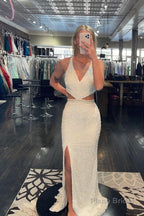 Fuchsia Sequins Criss Cross Straps Prom Dress