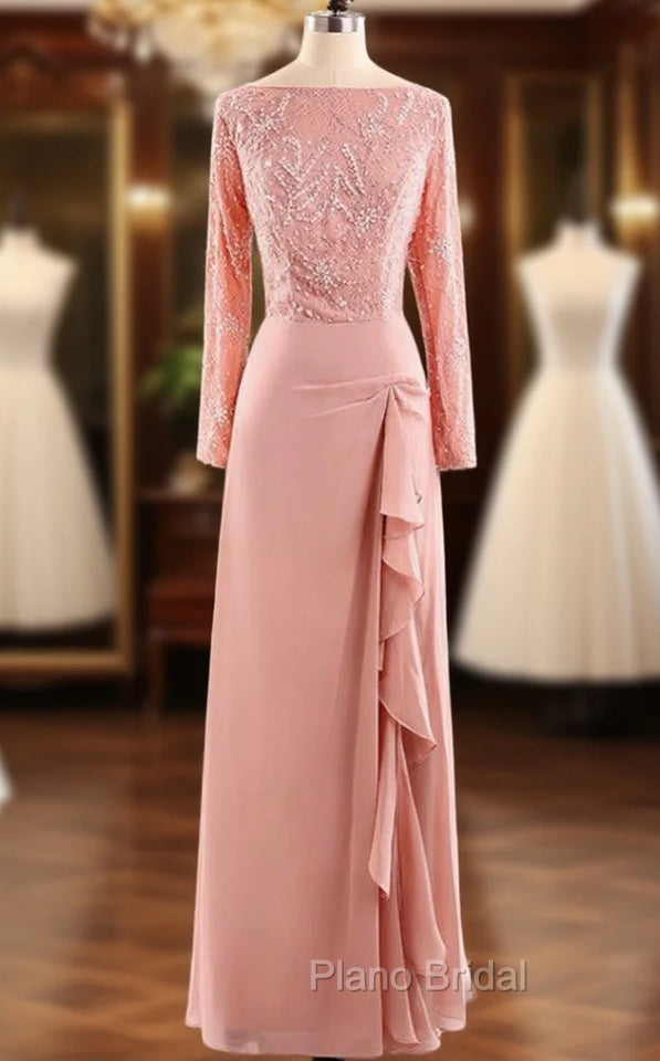 Full Sleeves Zipper Back Beading Mother of the Bride Dresses Main image