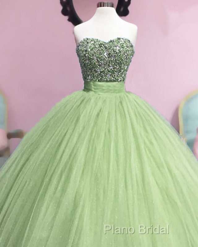 Fully Beaded Sweetheart Tulle Ball Gown Secondary image