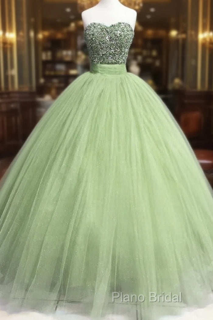 Fully Beaded Sweetheart Tulle Ball Gown Main image