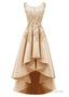 In Stock Pretty Tulle Amp Satin Scoop Neckline Hi Lo A Line Prom Dresses With Hot Fix Rhinestones Amp Lace Appliques