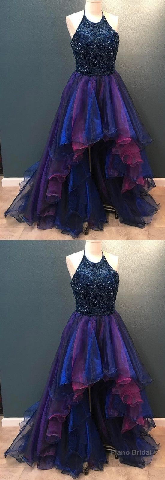 High Low Prom Dresses, Ombre Prom Dresses, Asymmetric Prom Dresses, Front Short Long Back Prom Dresses Main image