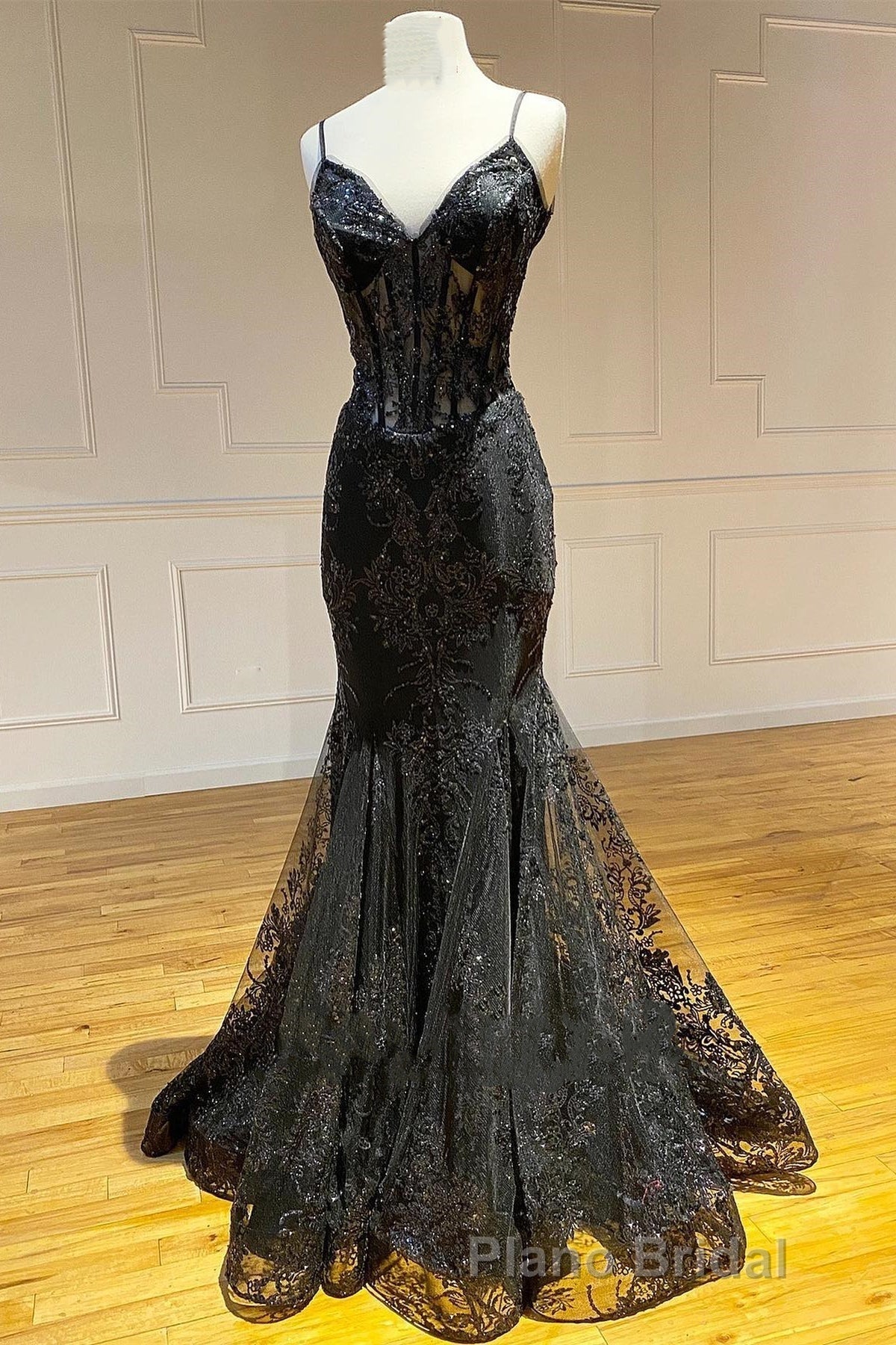 Fuchsia Mermaid Sequined Embroidery Tulle Long Formal Prom Dresses